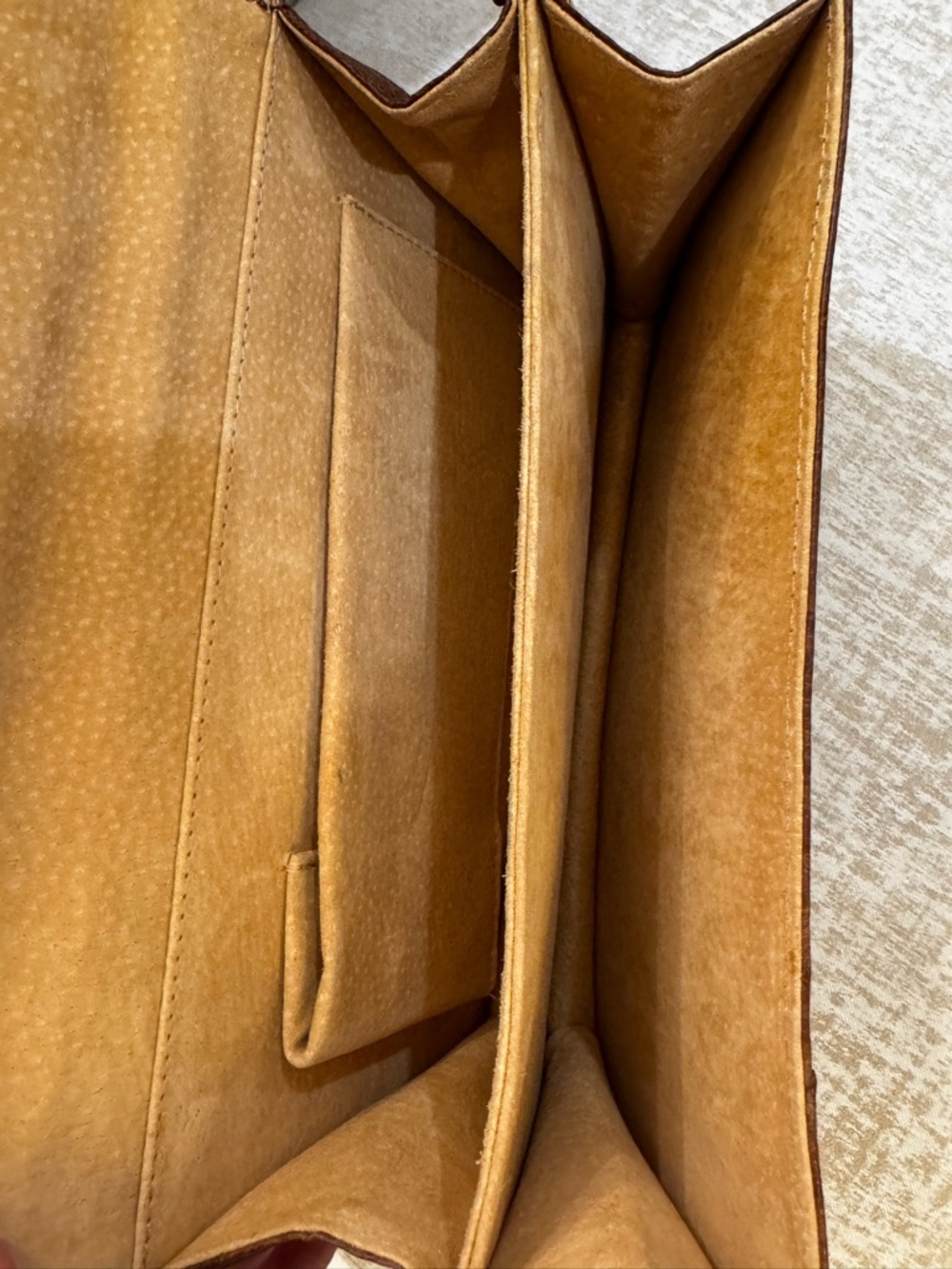 Fernberry Genuine Ostrich Leather Bag Vintage Brown Shoulder Clutch - Picture 7 of 7